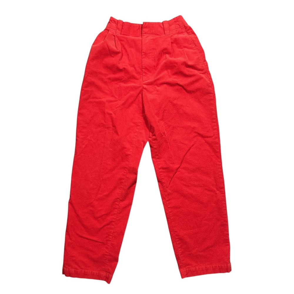 Uniqlo Red Wide-Leg Corduroy Pants